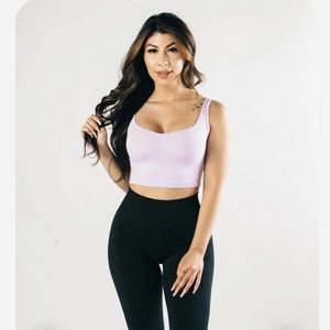 New ALPHALETE Ultrasoft Square Neck Tank - Lilac - M